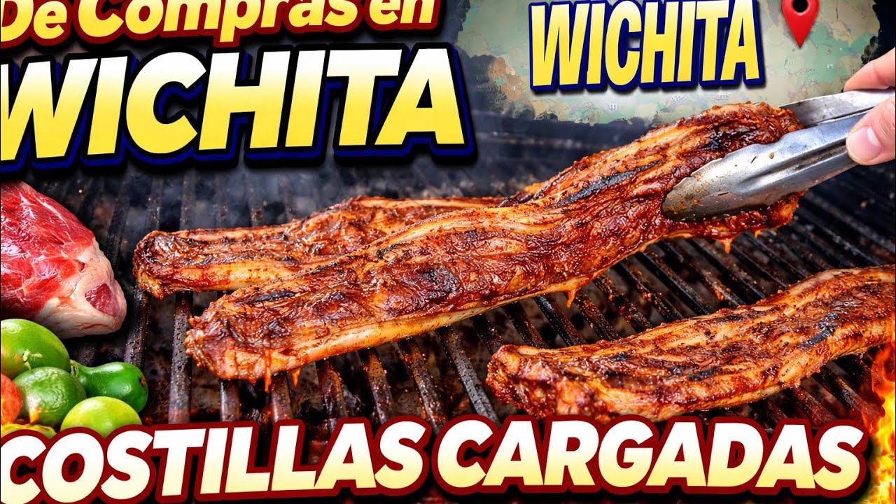 🔥 De compras en Wichita y terminamos con COSTILLAS CARGADAS en el asador 🤤🥩