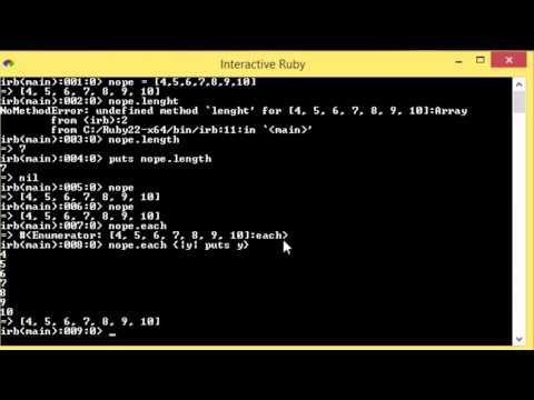 Ruby - 30 - Arrays Each