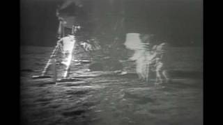 NASA's restored video of Armstrong and Aldrin raising the American flag on the moon