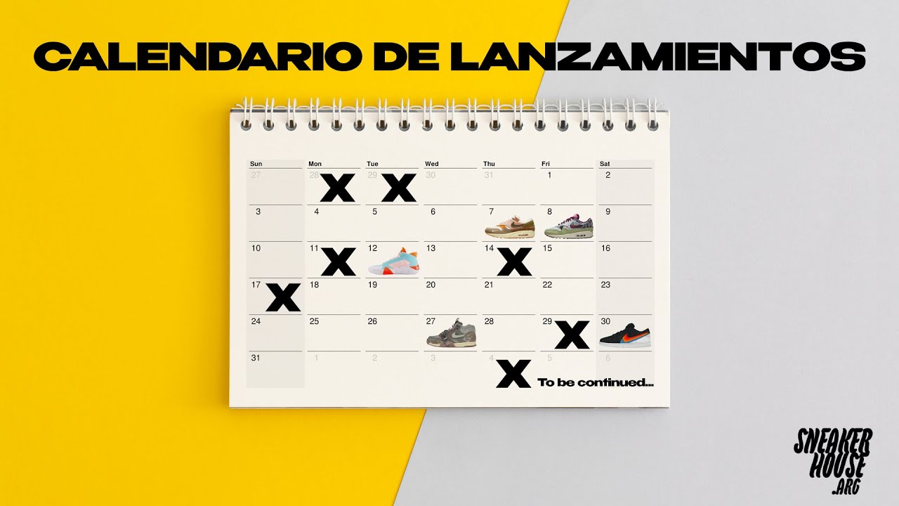 calendario drop sneakers