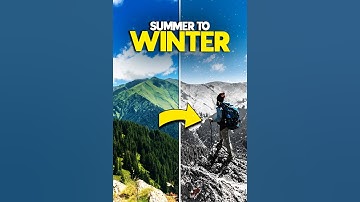 Make It Snow in Summer with Photoshop! - #shorts