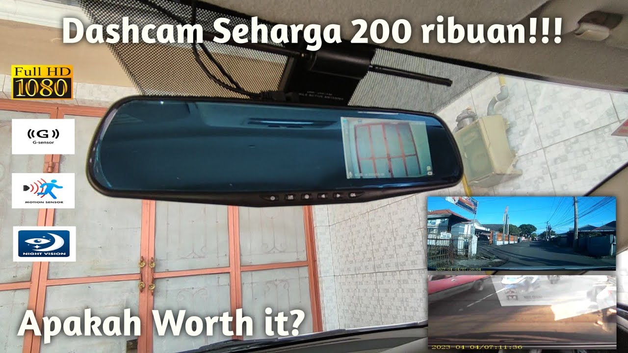 Pemasangan dan Review Spion Kamera DVR / Dashcam Tanpa Colok lighter ...