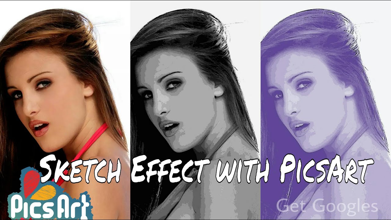 How to give Sketch Effect with PicsArt on Android - YouTube