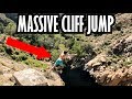 Massive Cliff Jump (100+ Ft)