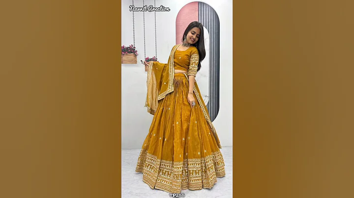 Latest Lehenga Designs 2025 ✨ Yellow Lehenga for Haldi Function 🌸 #shorts #lehenga @Navnitcreation