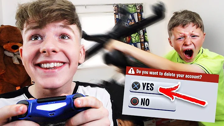 Deleting My Little Brother's FORTNITE Account *PRANK*