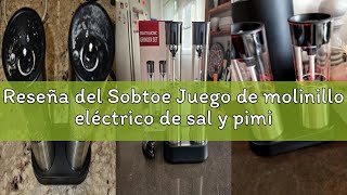 Reseña del Sobtoe Juego de molinillo eléctrico de sal y pimienta por gravedad, recargable, automátic