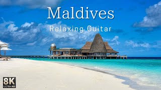 Resort in Maldives, soothing ambience with relaxing guitar BGM at Anantara Kihavah beach villa