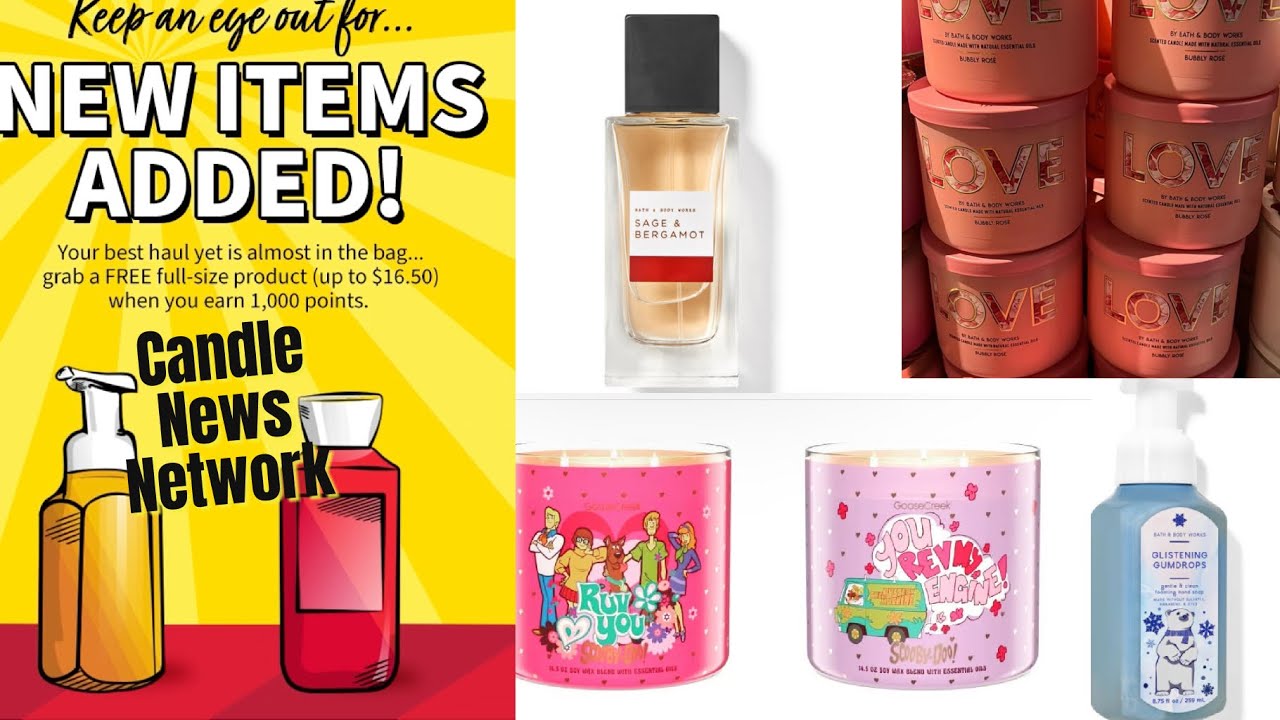 BATH & BODY WORKS V DAY CANDLES! GOOSE CREEK & THE MYSTERY GANG ! NEW