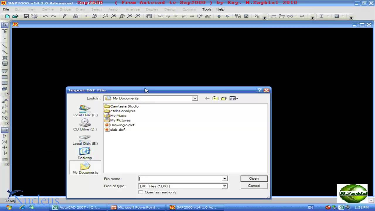 SAP 2000 | 15 | Autocad to Sap v14 - Nucleus Academy