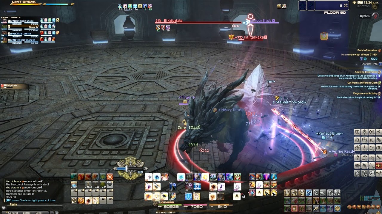 Final Fantasy XIV Heaven on High Team Run Floor 80 Boss