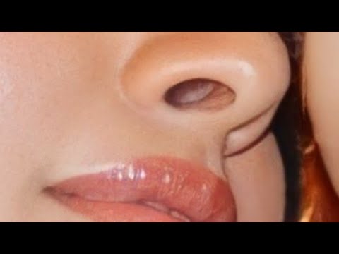 Tollywood Actress Charmy Kaur Nose and Lips Closeup Vertically Edit