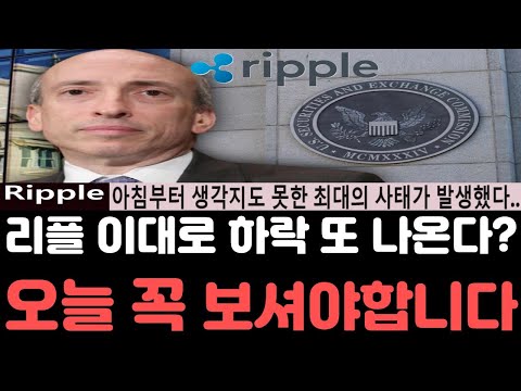   리플전망 리플 XRP 추가적인 폭락 매도현상 찾아온다는 소식에 리플랩스의 한마디 오늘 영상은 꼭 보셔야합니다 리플전망 리플호재 리플급등 리플코인 리플소송 리플시세