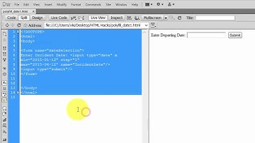 HTML Hacks - How to set calendar date selection with Minimum and Maximum value?