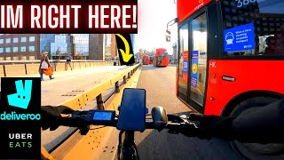 A Bus ALMOST HIT Me! | Chicken Nugget ADDICT | Chilled Midweek UberEats Shift In London!