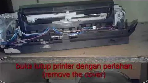 How to remove the carriage unit (cara bongkar printer) canon ip 2770