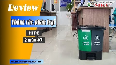 [REVIEW] - Thùng rác phân loại 2 ngăn 40 lít gia đình, văn phòng - Kho thùng rác Minh Khang