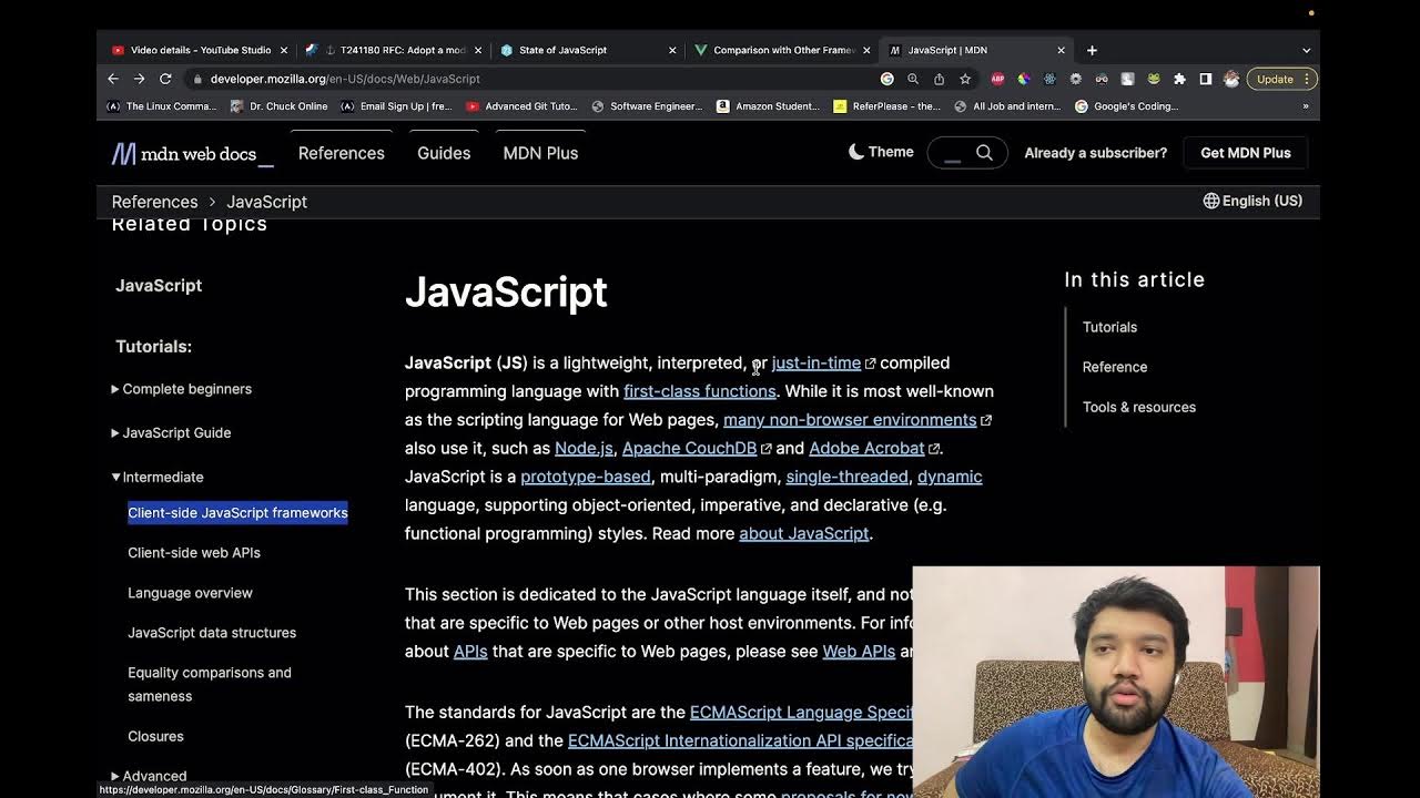 Read docs with shashtag javascript mdn part 17 till client side