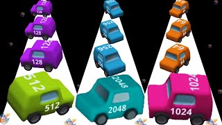 CHAIN CARS 2048 - Merge Mania #gameparkarea #2048 #carmerge #puzzlegame screenshot 3
