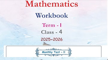 4th Standard Maths Term 1 Monthly Test 2 Workbook answers 2025-26