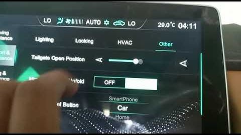Tailgate position setting, MG HS