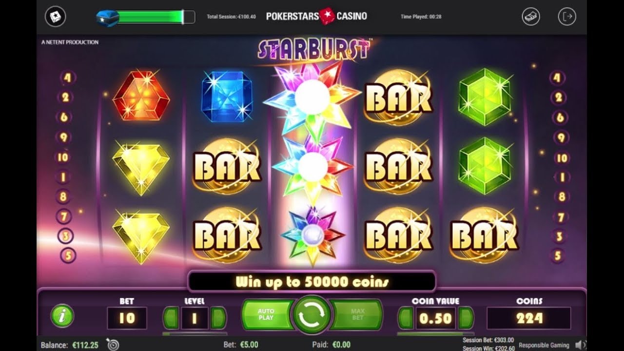 Pokerstars starburst gold