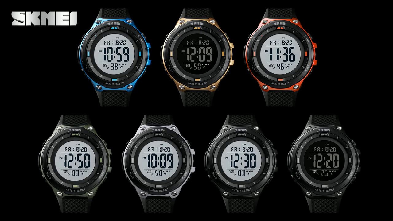 SKMEI 1441 men fashion waterproof digital watches - YouTube