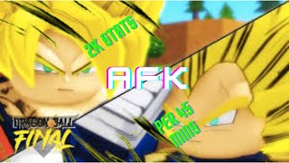 how to level up fast (afk) | Dragon ball final remastered - Roblox