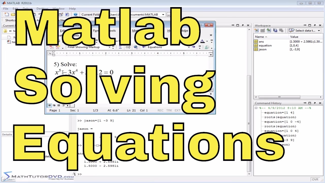 solving applied mathematical problems with matlab