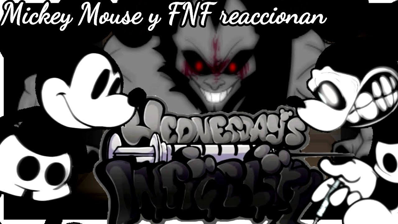 🤩😎Mickey y sus amigos junto a FNF reaccionan a Wednesday Infidelity V2-(parte 1)💖😮/Gacha Nebula #fnf