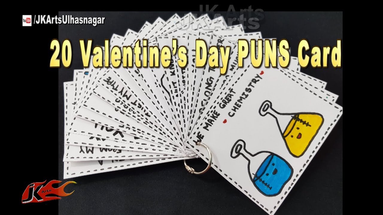 20 Valentine’s Day PUNS Card Doodles DIY | JK Arts 1337
