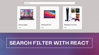 Build Search Filter with React | ReactJS Search Bar