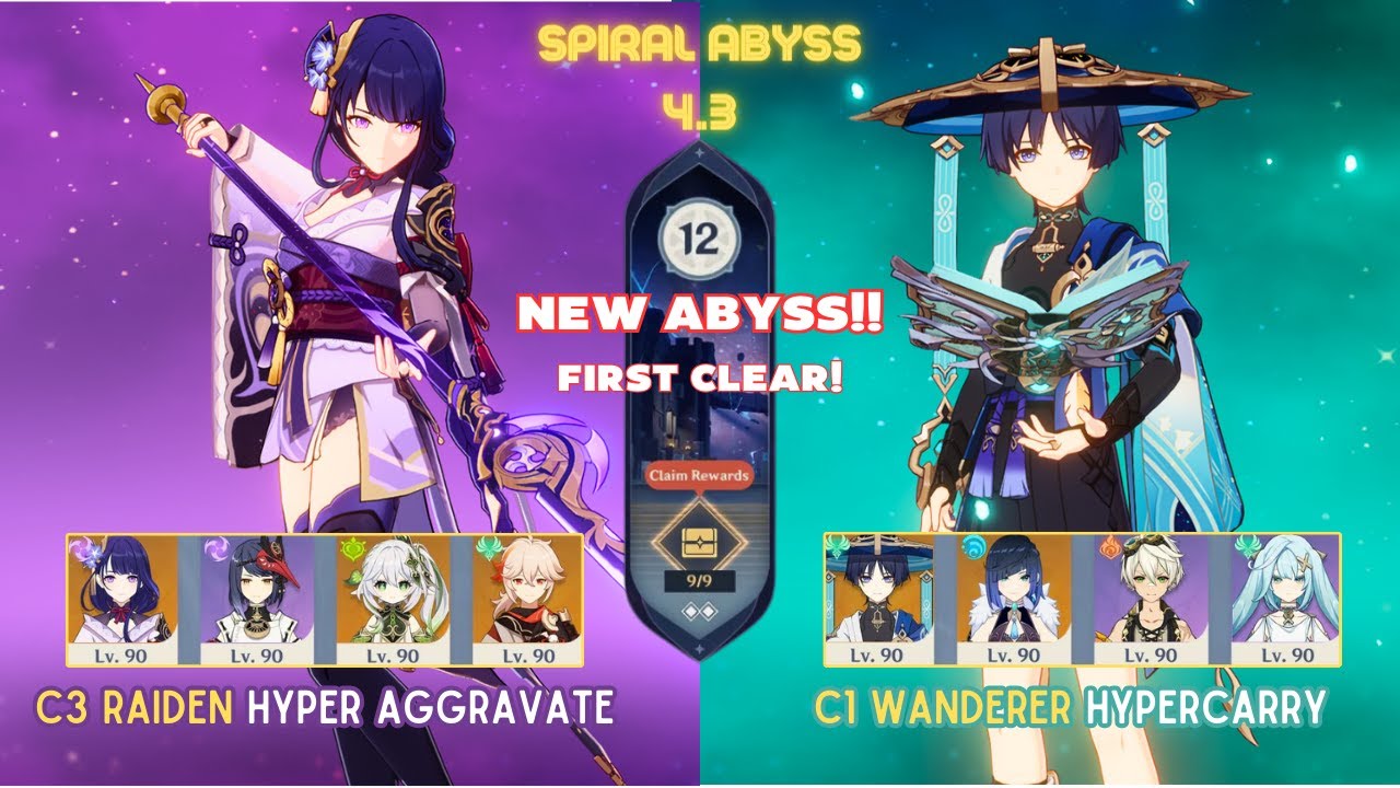 C3 Raiden Hyper Aggravate & C1 Wanderer Hypercarry! | NEW Spiral Abyss ...