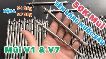 Mũi tên chuyên lặn nước sâu bắn cá V1 và V7 thép 440C bền bỉ - Thạnh AST - Slingshot