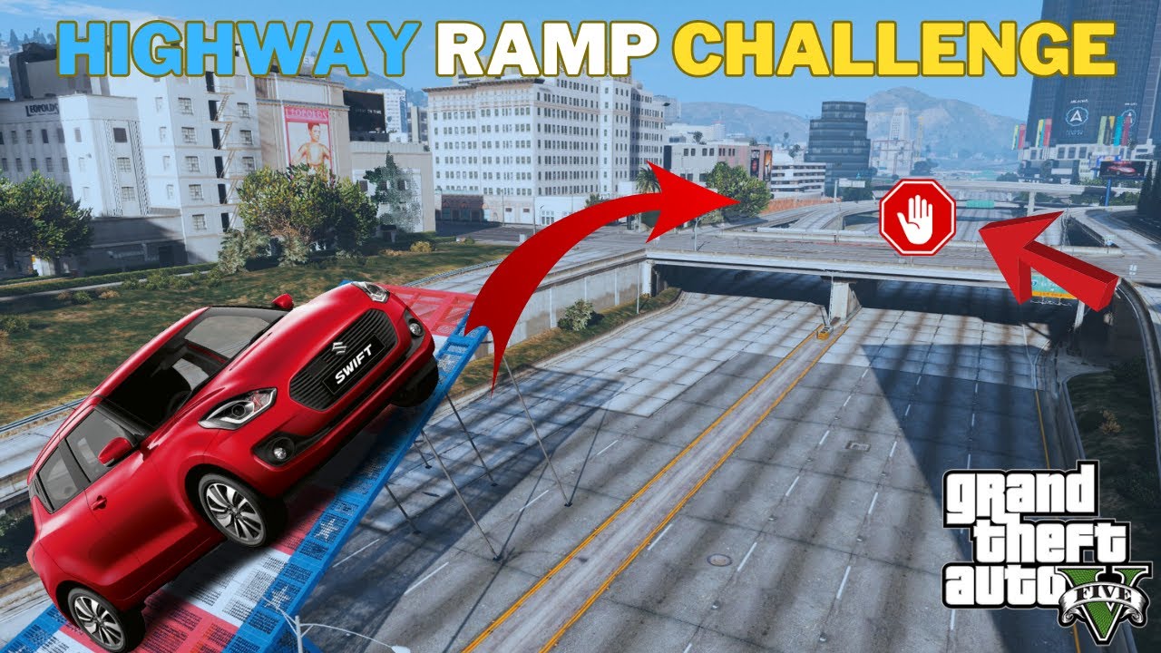 GTA 5 Highway Indian Cars Ramp Challenge YouTube 