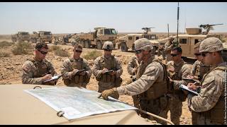 U.S. Marines and Sailors Depart to a Position Area for Artillery.