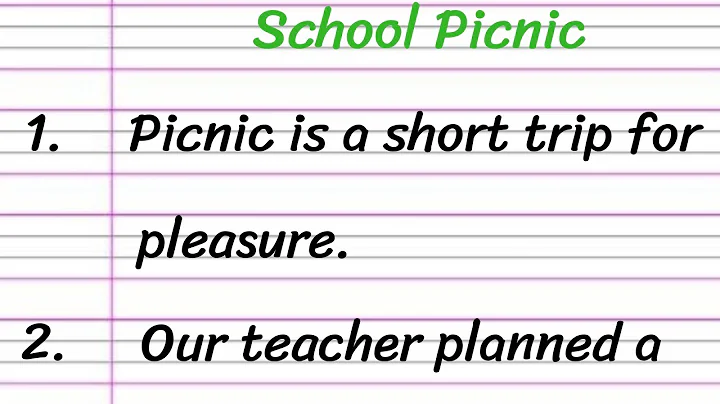 School Picnic Essay in English 10 Lines || Short Essay on School Picnic