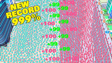 Crowd City - NEW RECORD WITH VERY RARE SKIN ( HIGHSCORE GAMEPLAY ) ‹ AbooTPlays ›