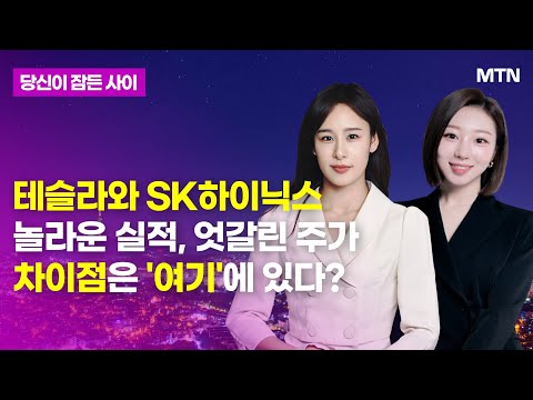 [MTN 당잠사] <strong>테슬라와</strong> SK하이닉스 놀라운 실적, 엇갈린 주가 차이점은 &amp;#39;여기&amp;#39;에 있다? / 머니투데이방송 (증시, 증권)