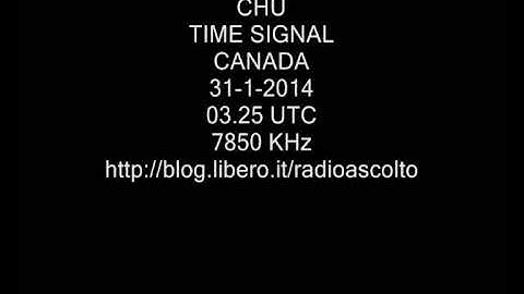 CHU TIME SIGNAL STATION CANADA 7850 KHz