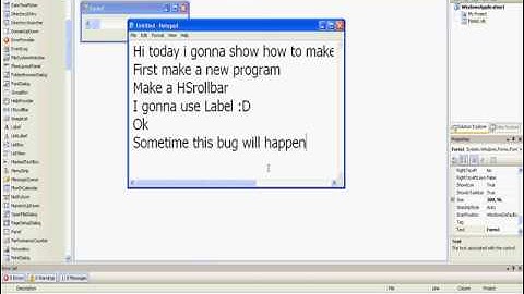Visual Basic 2008 - How to make a Simple Horizontal Scroll Bar