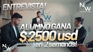 Alumno ganó 2.500 USD en dos semanas / Entrevista mano a mano con Jeremías Walsh