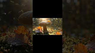 Mushroom Releasing Spores – Macro Forest Moment 🍄🌫️