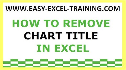 Task 149 - How to remove chart title in Excel - EXERCISES FOR BEGINNERS