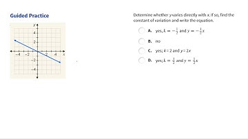 Algebra 2 Introduction to Direct Variation