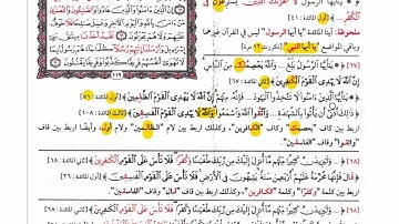 ص119ضبط متشابهات المائدة بقواعد رائعة وتثبيت وتربيط {مصحف التبيان المفصل لمتشابهات القرآن الكريم}