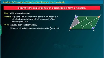 The Angle Bisectors of a Paralleogram from a Rectangle, Class 9 Maths