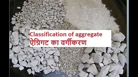 Classification of Aggregate