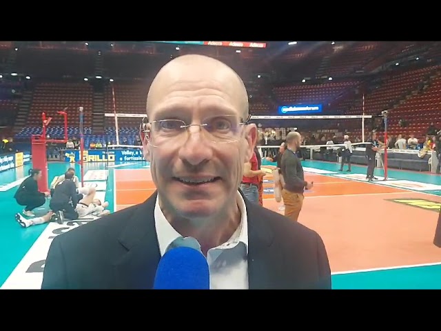 Coach Roberto Piazza dopo la vittoria contro Modena