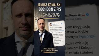 Poseł Janusz Kowalski odszedł z PIS. #polityka